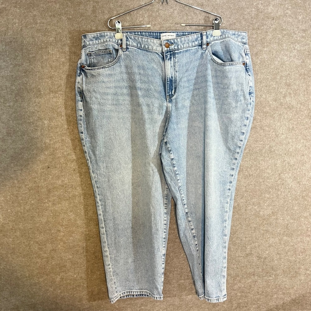 Lane Bryant Straight Leg Jeans Women 26P Light Wash Denim Stretch Casual